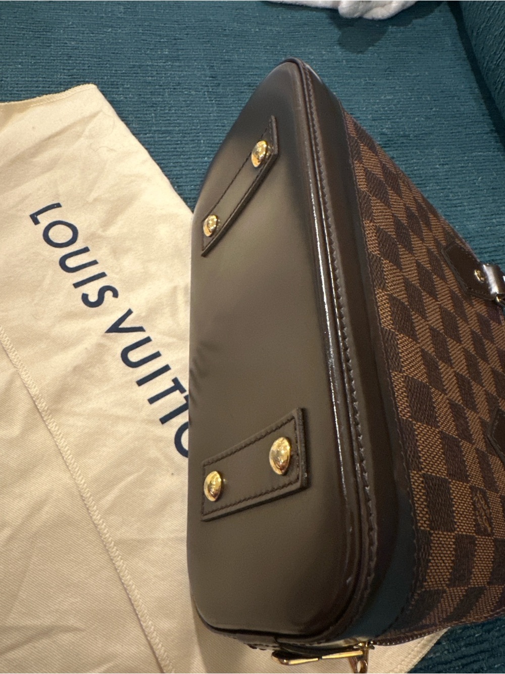Louis Vuitton Damier Ebene Alma BB Handbag with Strap - Picture 4 of 7